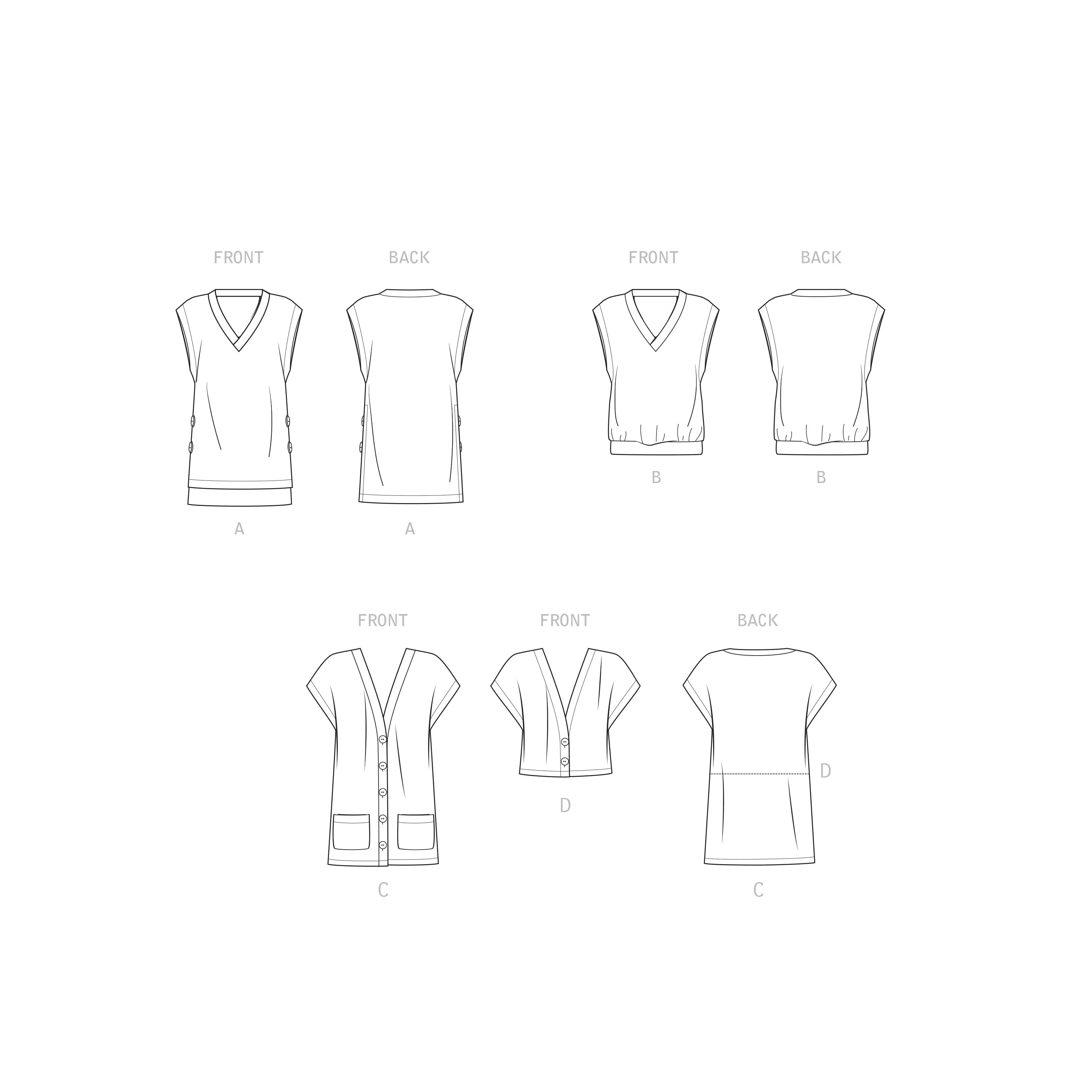 Simplicity Sewing Pattern S9374 Misses' Knit Waistcoats