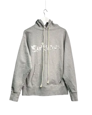 Size L - Sankuanz Grey with Chrome Logo Hoodie