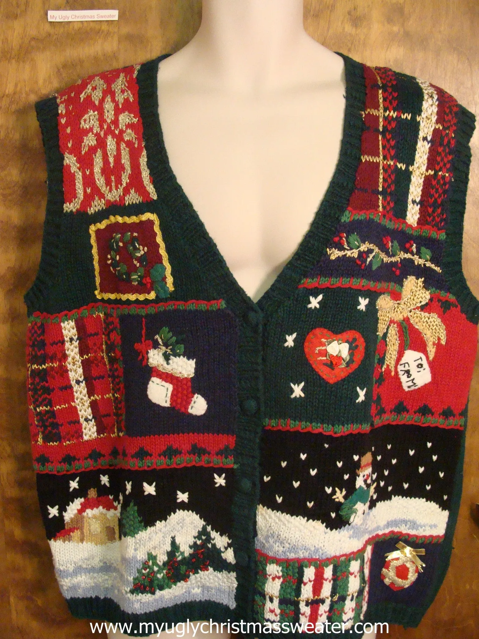 Snowy Night Christmas Party Sweater Vest