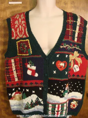 Snowy Night Christmas Party Sweater Vest