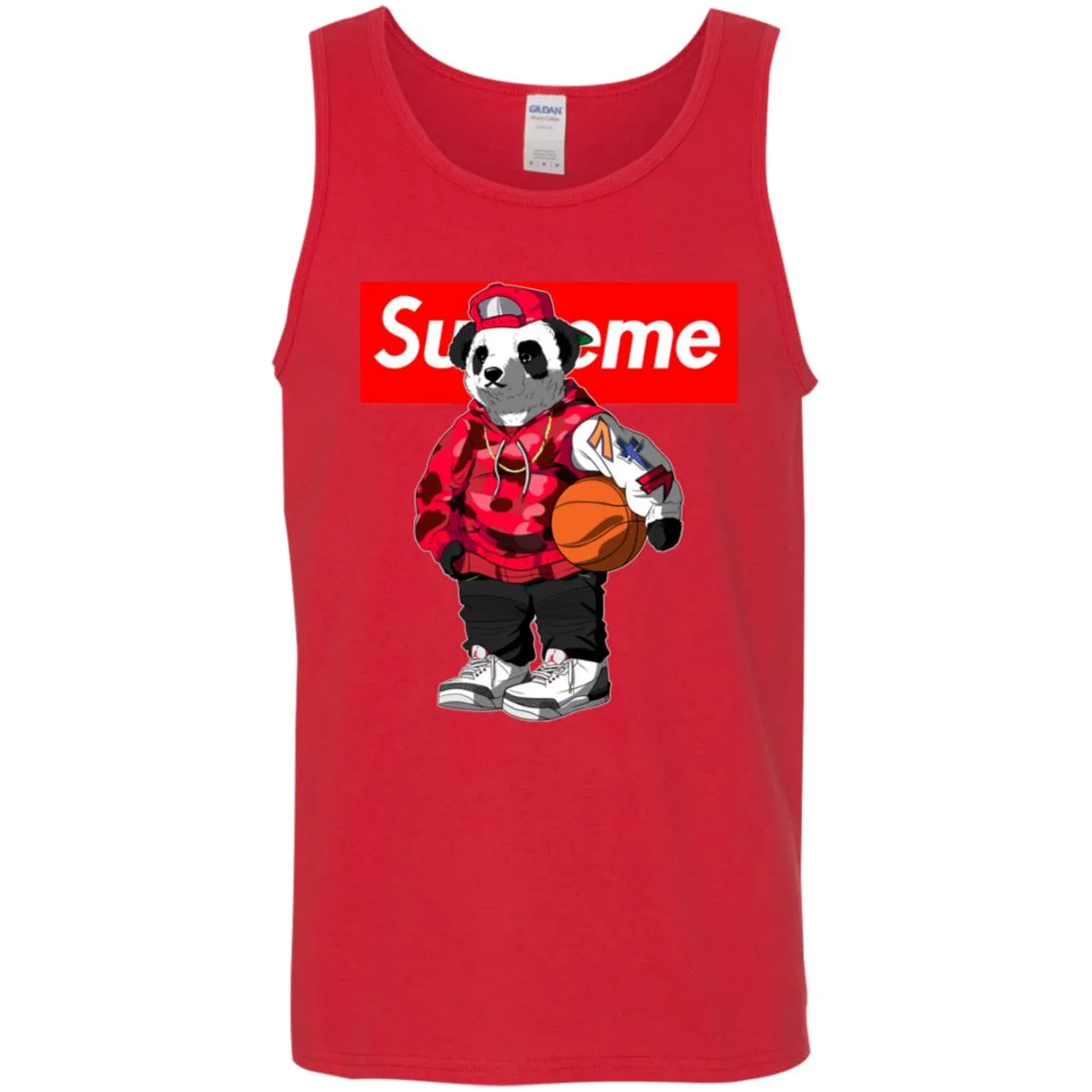 Supreme Bear Basketball T-shirt Men Cotton Tank