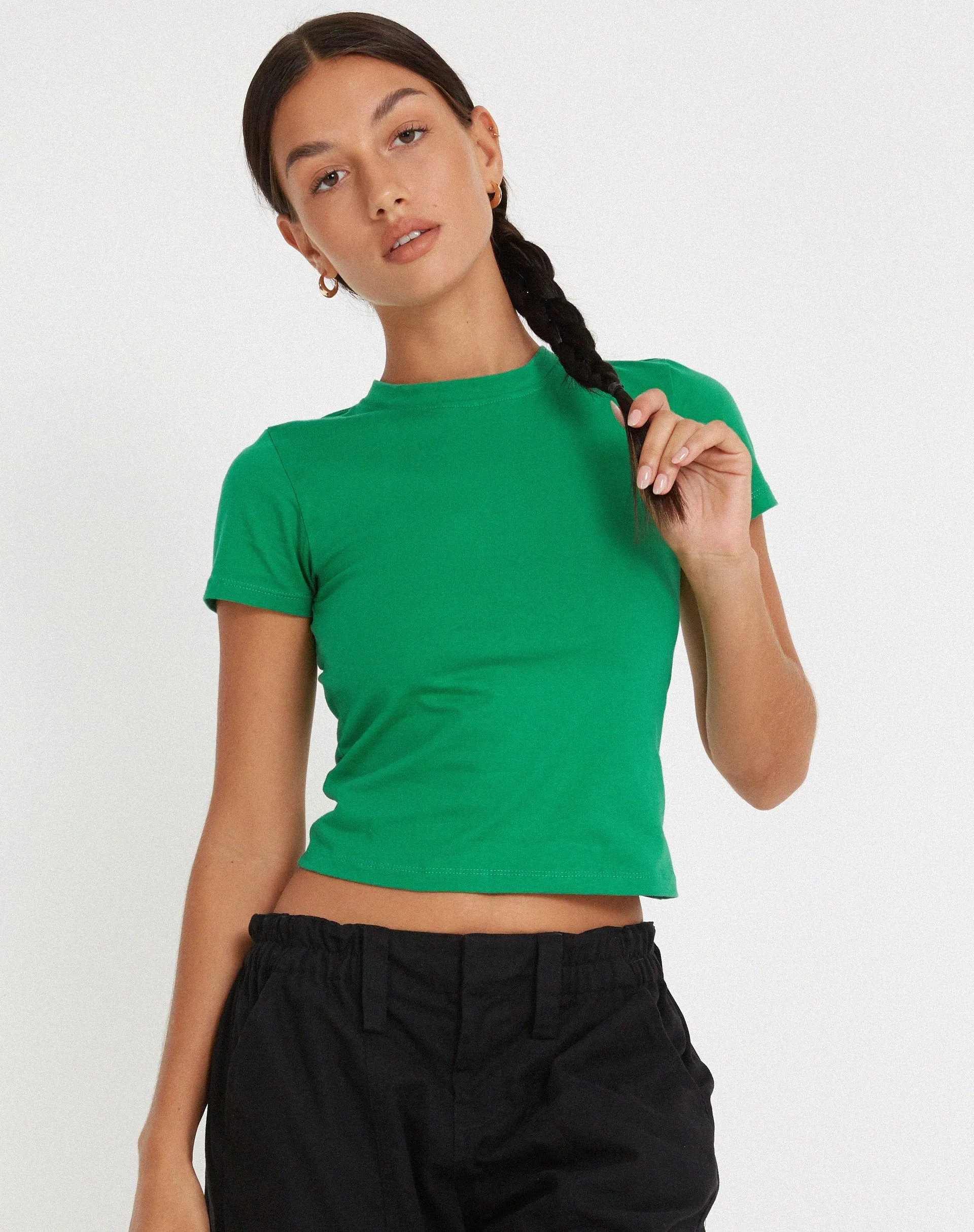 Surtie Crop Top in Bush Green