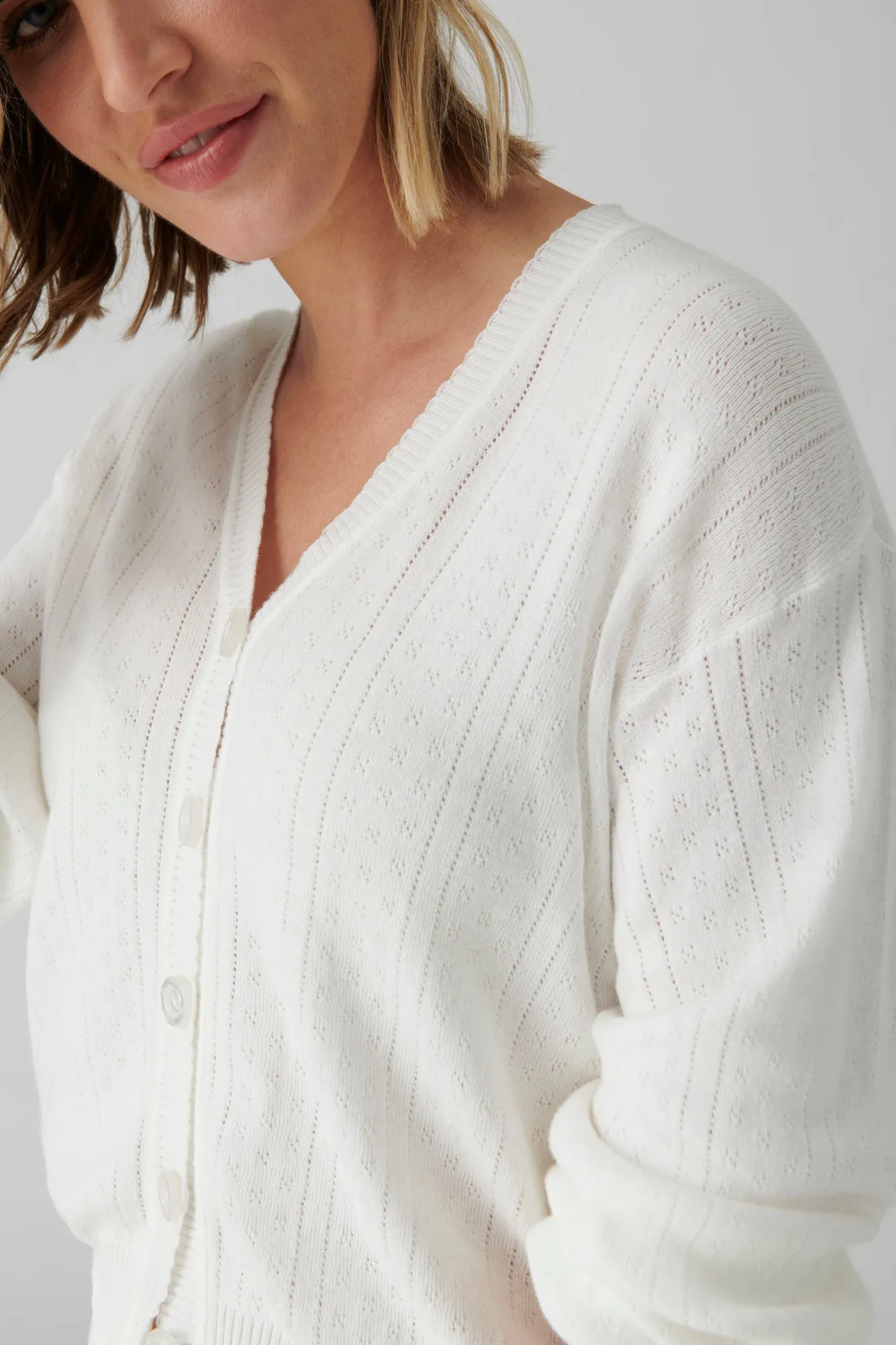 Sweetheart Pointelle Cardigan