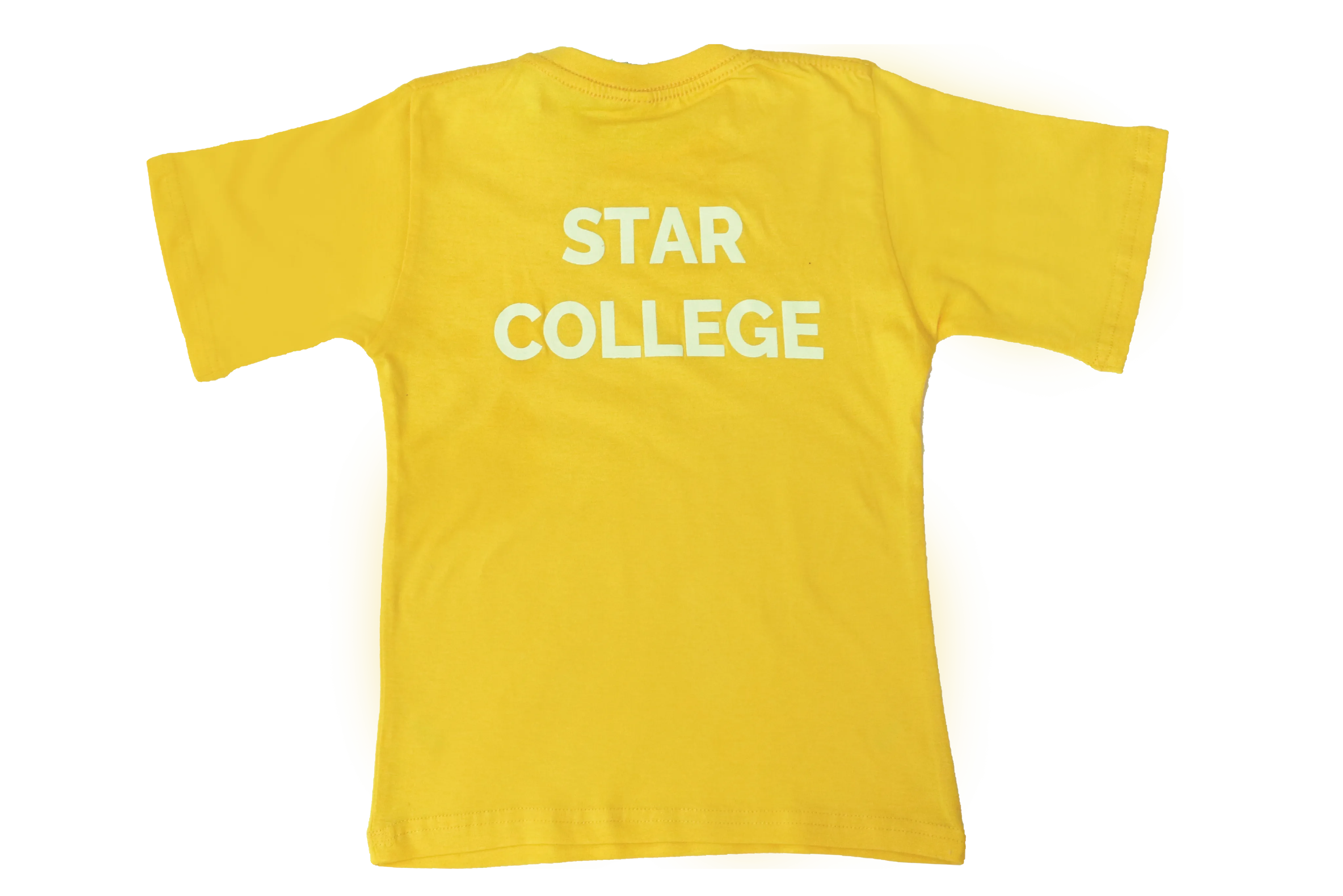 T-Shirt Plain - Yellow Printed - Star College Gr RA & Gr 1-7