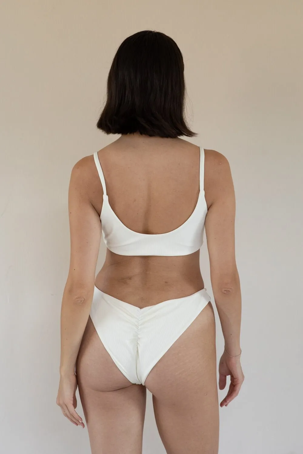 The Bralette Top - Ribbed Cream