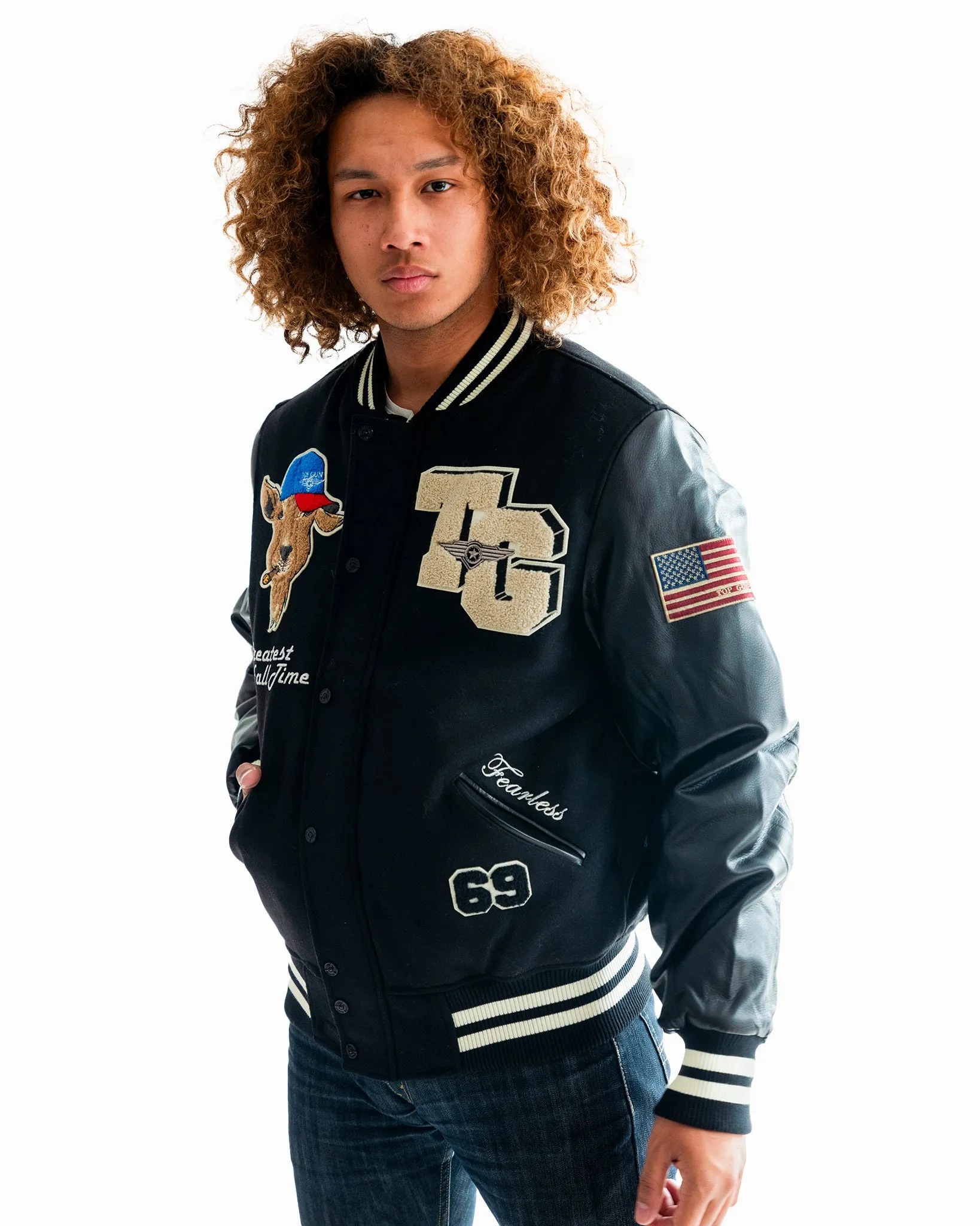 TOP GUN® MEN'S "GOAT" VARSITY JACKET