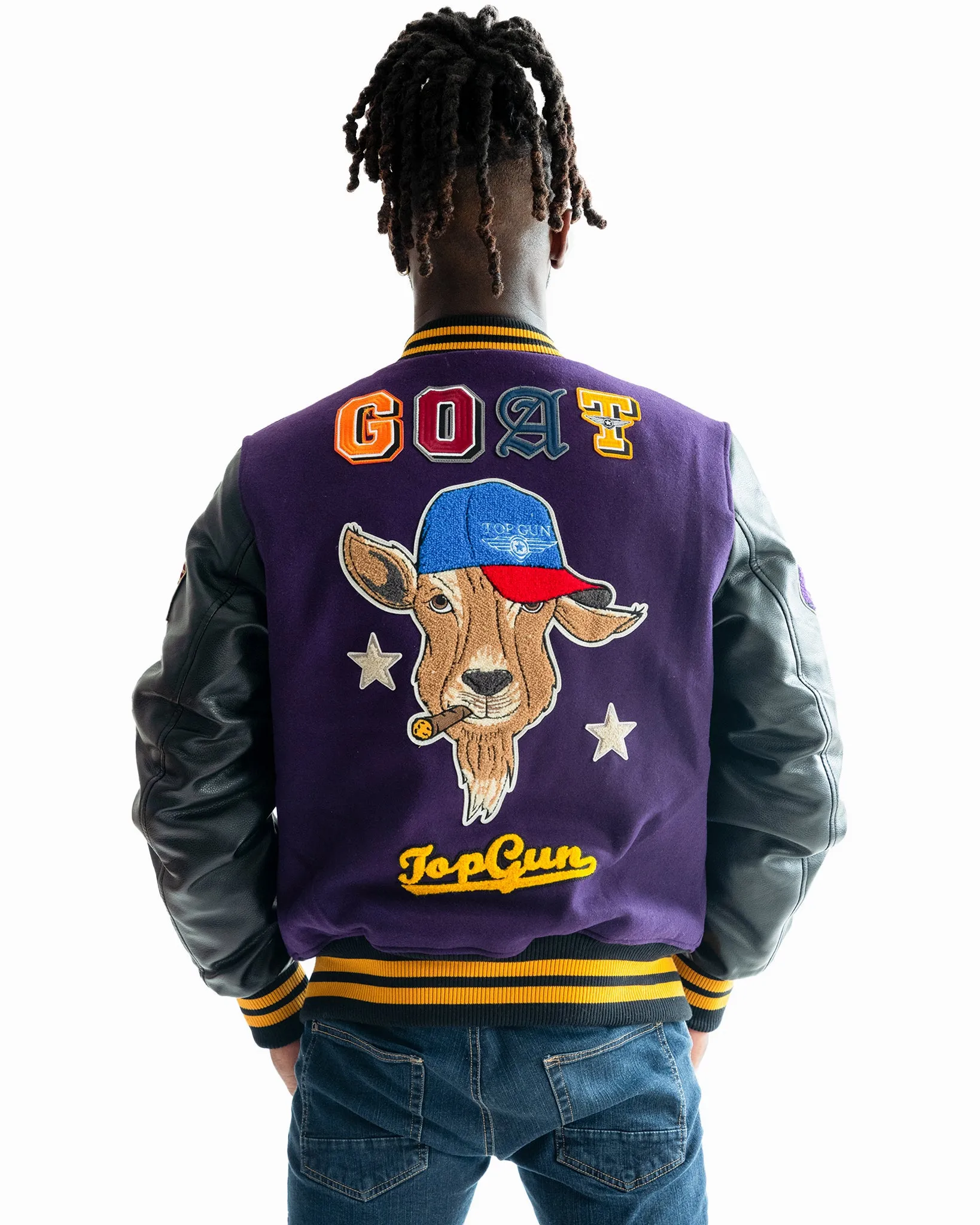 TOP GUN® MEN'S "GOAT" VARSITY JACKET