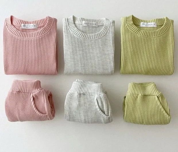 Two Piece Cotton Knit Sweater and Pants