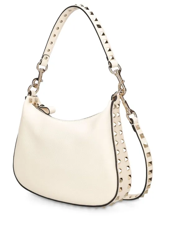 Valentino Garavani   Small Rockstud leather hobo bag 