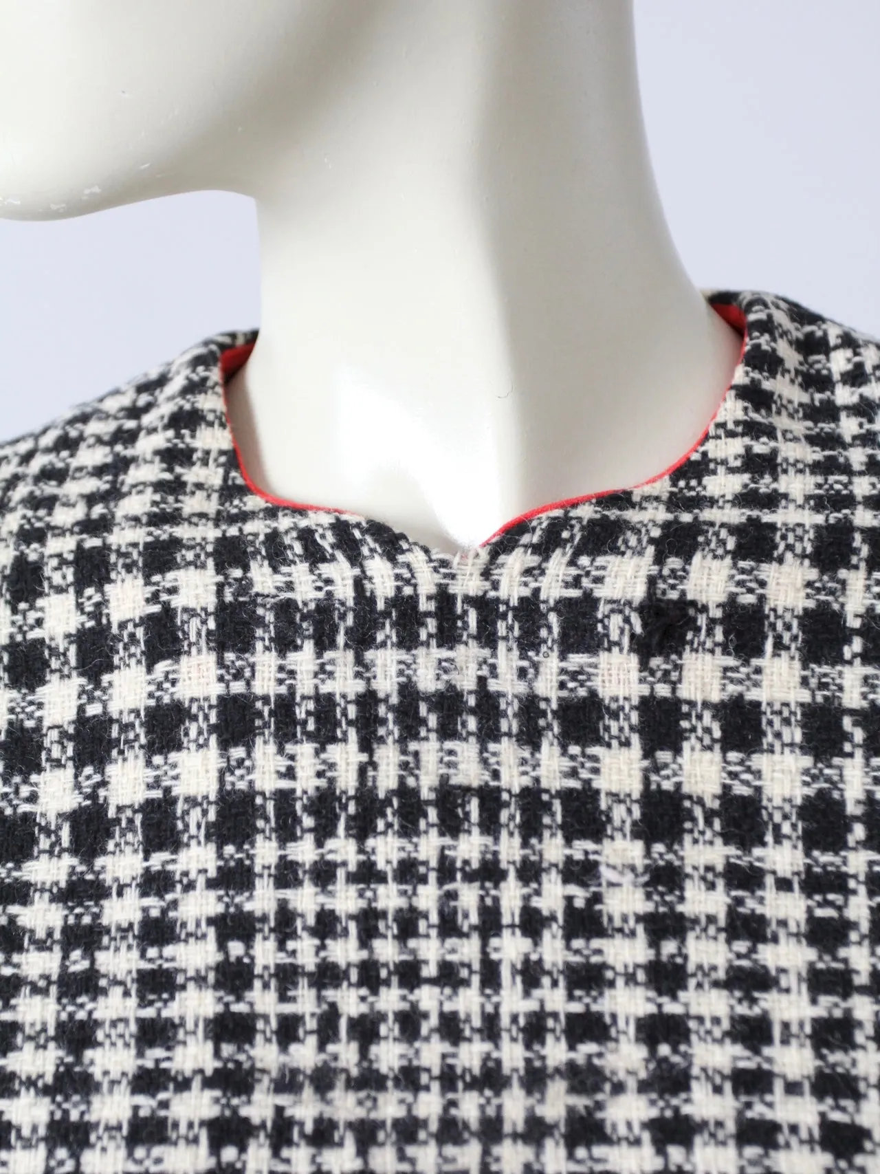 vintage 60s plaid wool dress