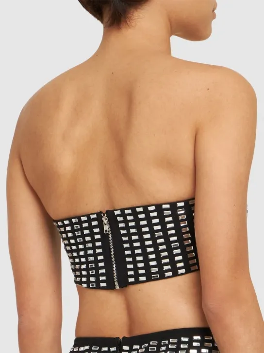 Weworewhat   Embellished jersey bandeau top 