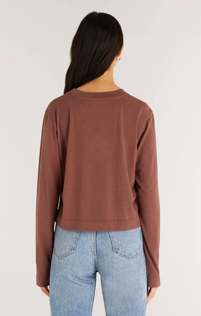 Z Supply Lupita Crop Long Sleeve Top