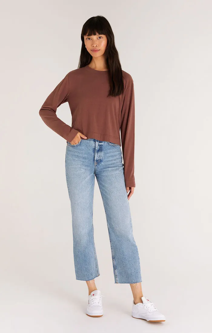 Z Supply Lupita Crop Long Sleeve Top