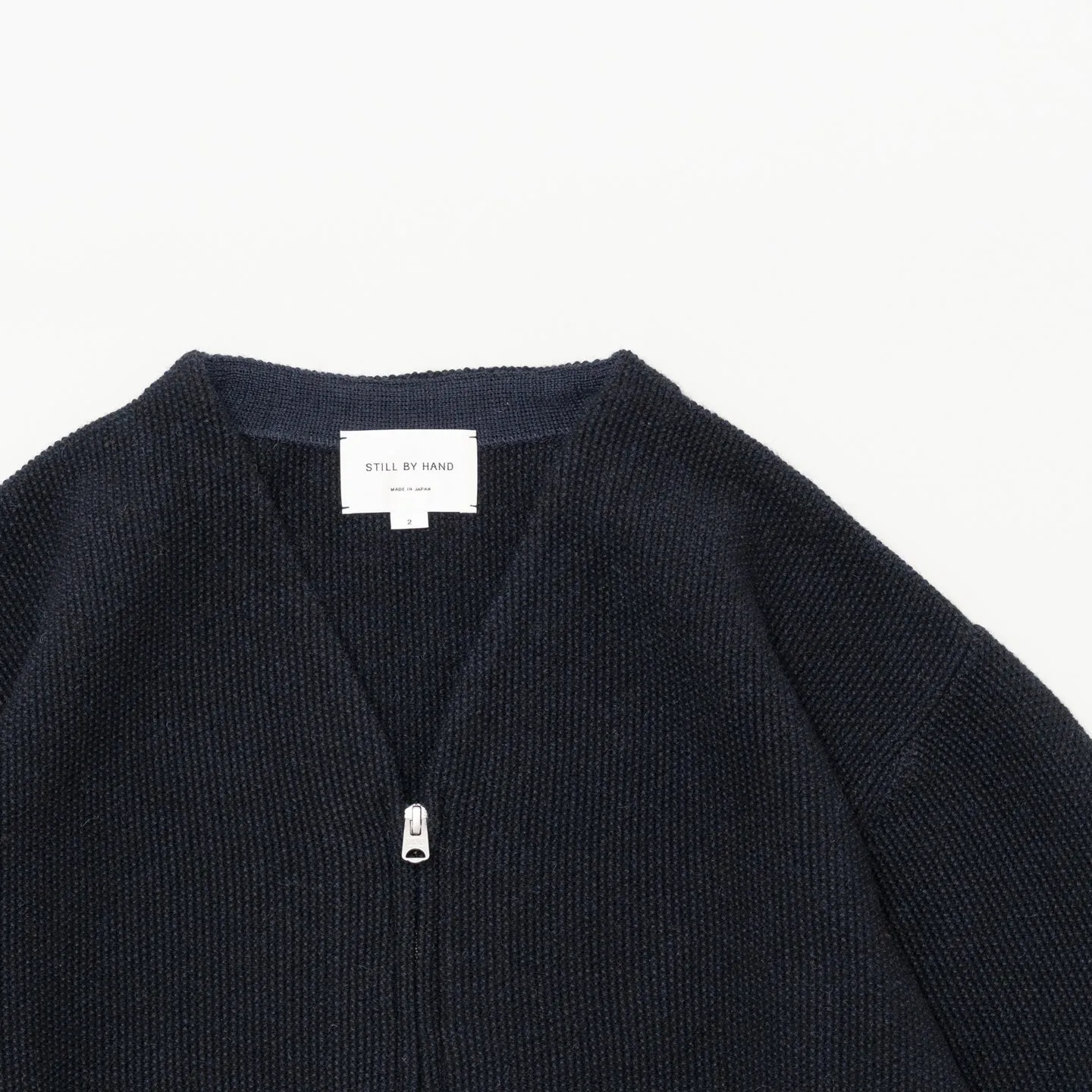 Zip Up Cardigan | Black navy